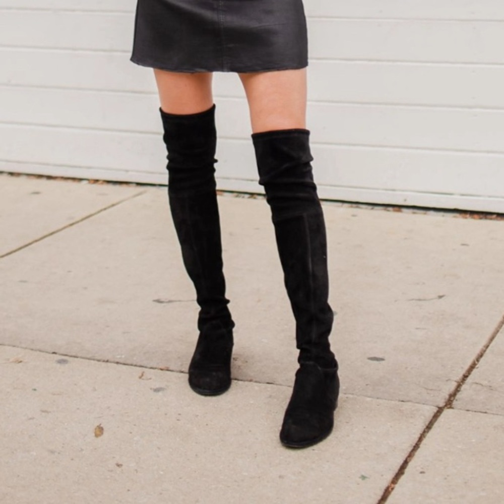 Black over the knee boots
